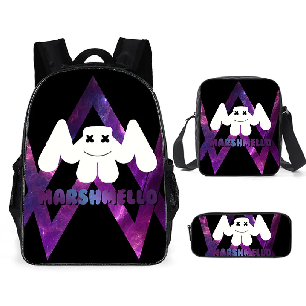 3 шт. рюкзак школьный Карандаш Чехол ди джей Marshmello сумки на плечо школьная сумка