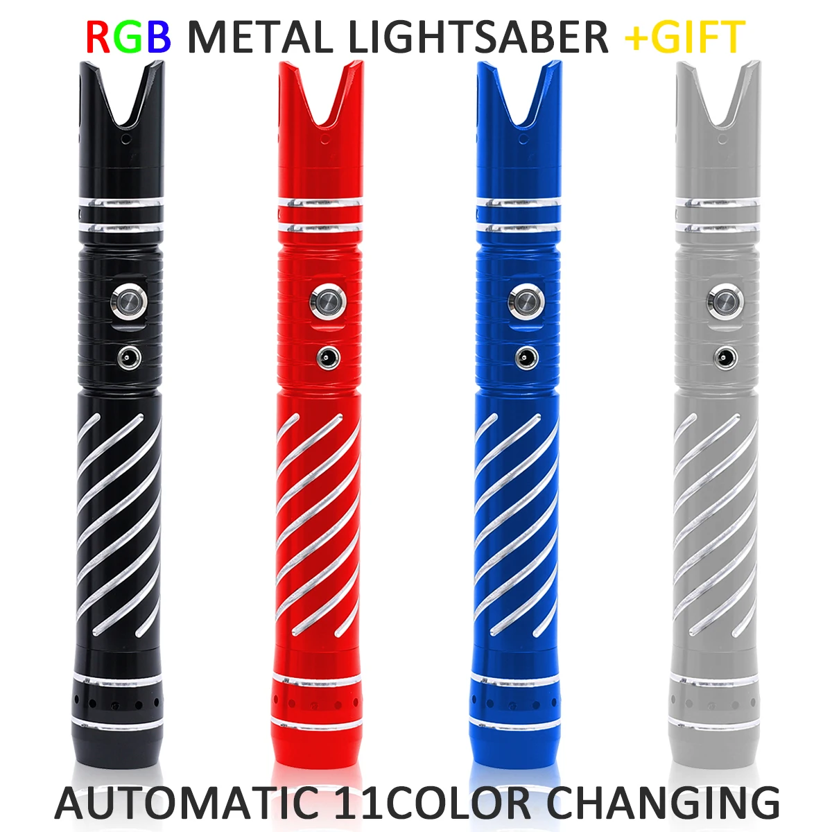 

Световой сабель RGB, Оригинальные звуковые эффекты из фильма, лазерный меч, автоматический NiteCore, экстремальный металлический световой сабел...