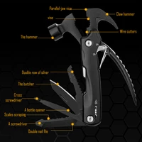 13 in 1 multi function claw hammer portable safe manual tool for emergency survival equipment practical mini camping accessories