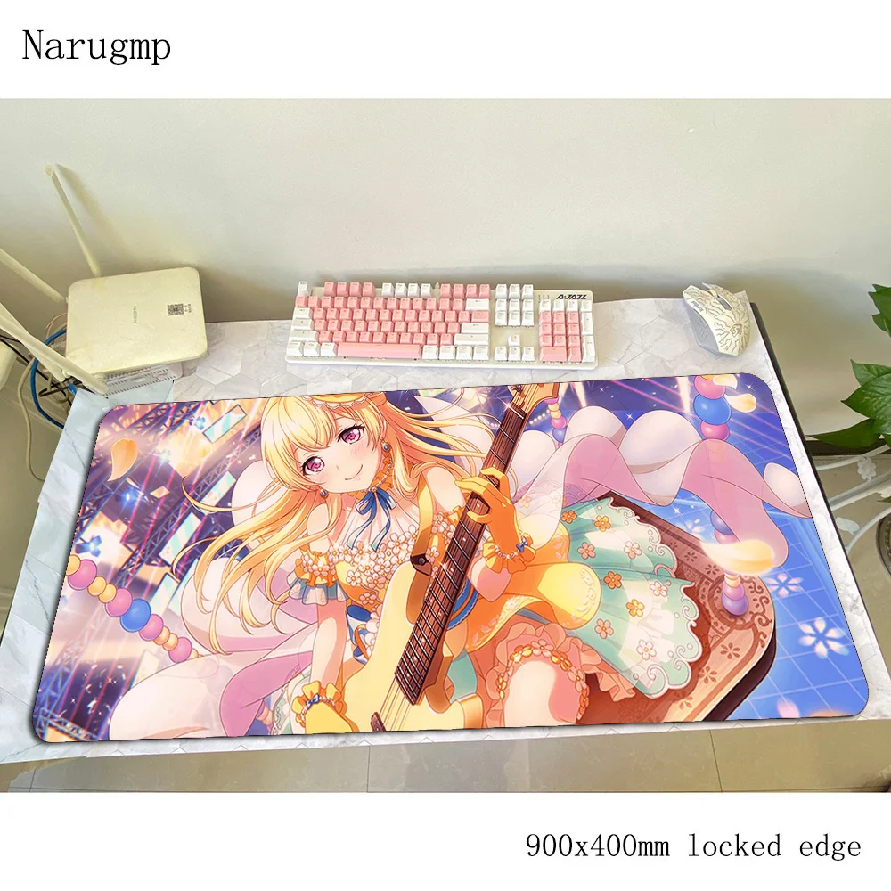 BanG Dream padmouse Kawaii аксессуар 900x400x4 мм коврик для мышки с Аниме gaming enterprise резиновые