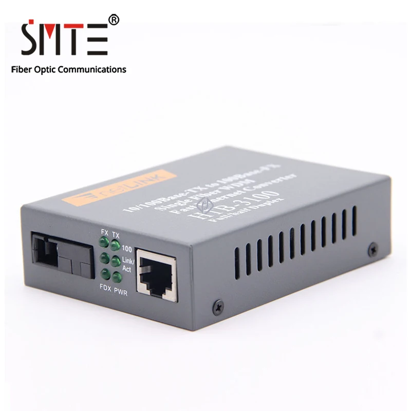 netLINK HTB-3100 A/B 25km SC 10/100M Single-mode Single Fiber Converter Electronic Media Converter