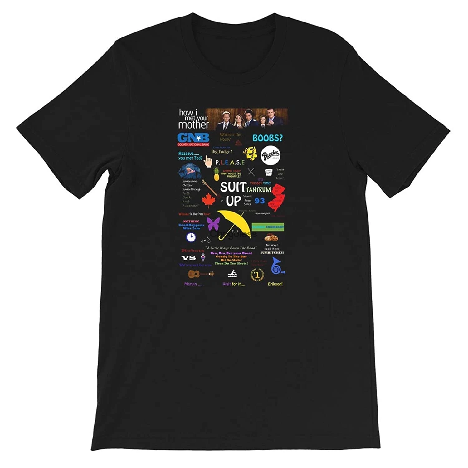 Смешная футболка унисекс с изображением Как я встретил твою маму для фотосъемки