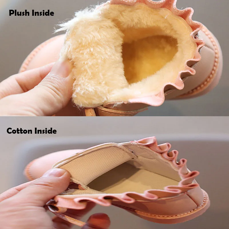 Ботинки из искусственной кожи для маленьких девочек демисезонные ботинки