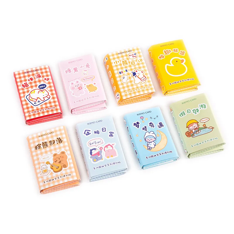 

New Kawaii Animal Cartoon Memo Pad Cute Folding Sticky Notes Combination Packages Student Account Message Stickers Stationery