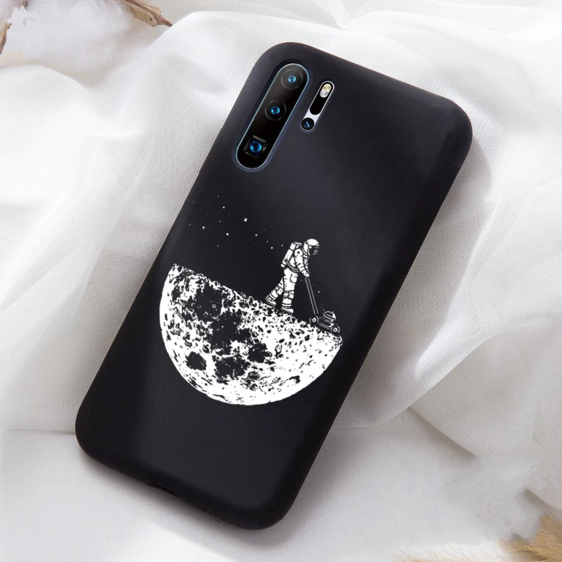 Мягкий ТПУ Матовый чехол с космонавтом луной для huawei P20 P20Lite P20Pro P30 чехол Fundas Coque чехол для huawei Honor 10 20 чехол - Цвет: 06