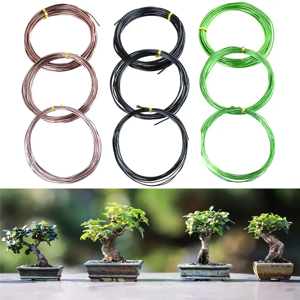 

9 Rolls Bonsai Wires Anodized Aluminum Bonsai Training Wire with 3 Sizes (1.0 Mm,1.5 Mm,2.0 Mm)