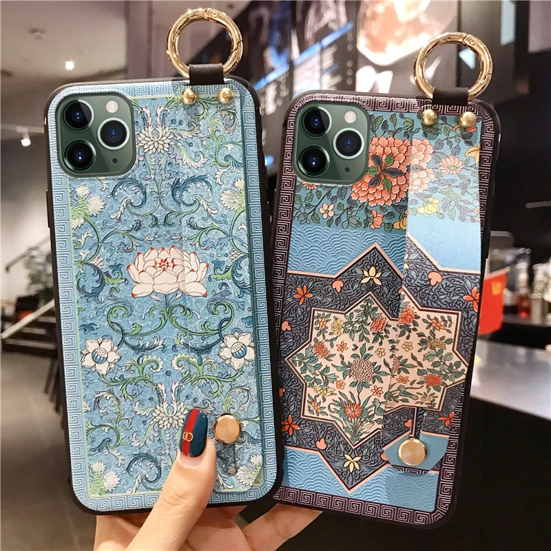 SoCouple Чехол-держатель для телефона для iphone XR X Xs max 11 Pro Max чехол для iphone 7 8 6 6s plus ремешок на запястье Мягкий ТПУ чехлы накладки