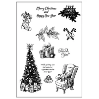 christmas tree clear silicone stamps scrapbooking crafts decorate photo album embossing cards making clear stamps new