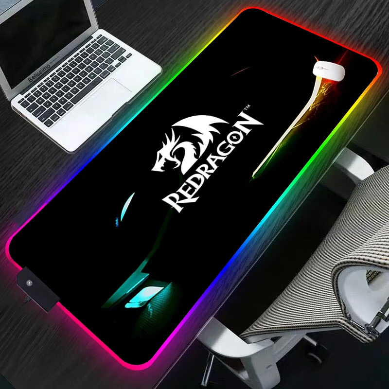 Большой RGB коврик для мыши игровая клавиатура REDRAGON Настольный милые коврики