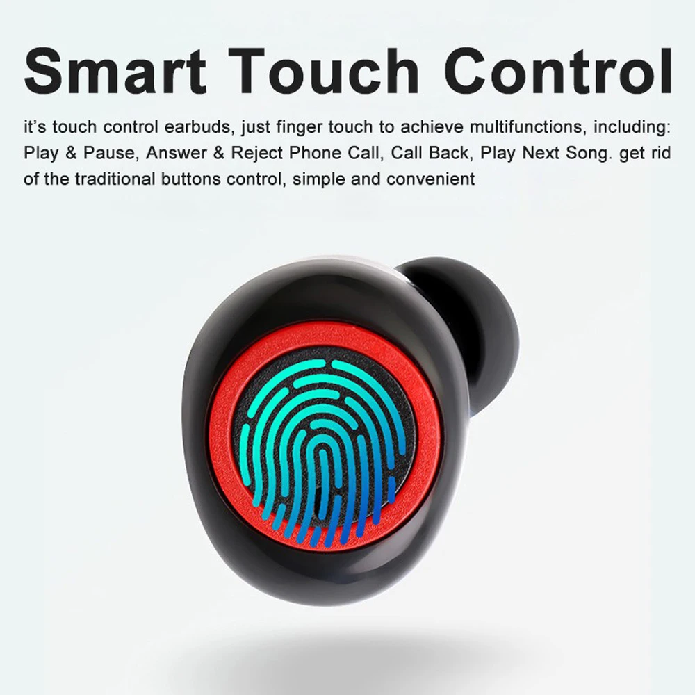 DT-2 TWS Stereo Wireless Earbuds HFP/A2DP Bluetooth 5.0 Outdoor Sports Headset Touch Control Earphone Handsfree With Microphone |