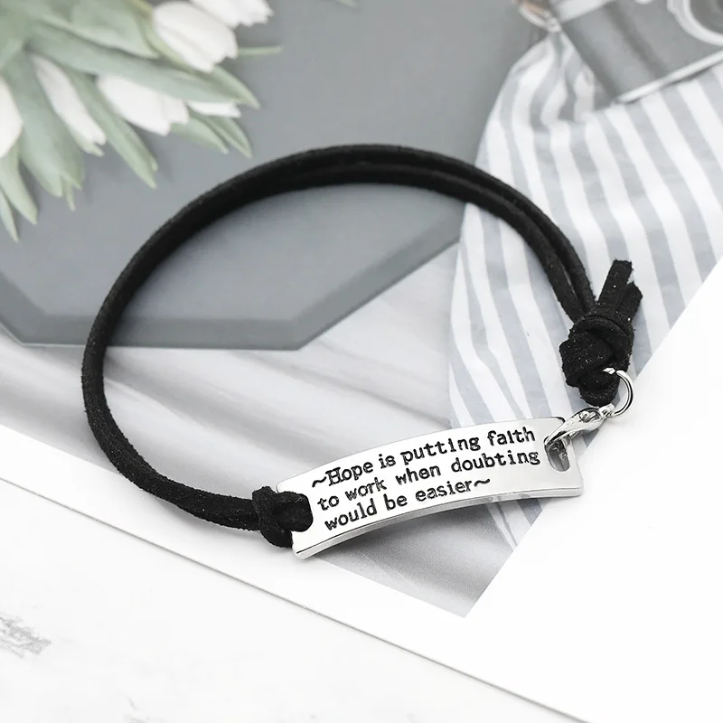 

Hope Is.putting Faith To Work When Doubting Is Easier Bracelet For Women Men Inspirational Gifts