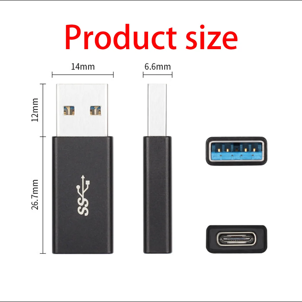 Type-c Female To USB Male Adapter 3.1 High Data Transmission Speed Portable Mini USB-C Converter |