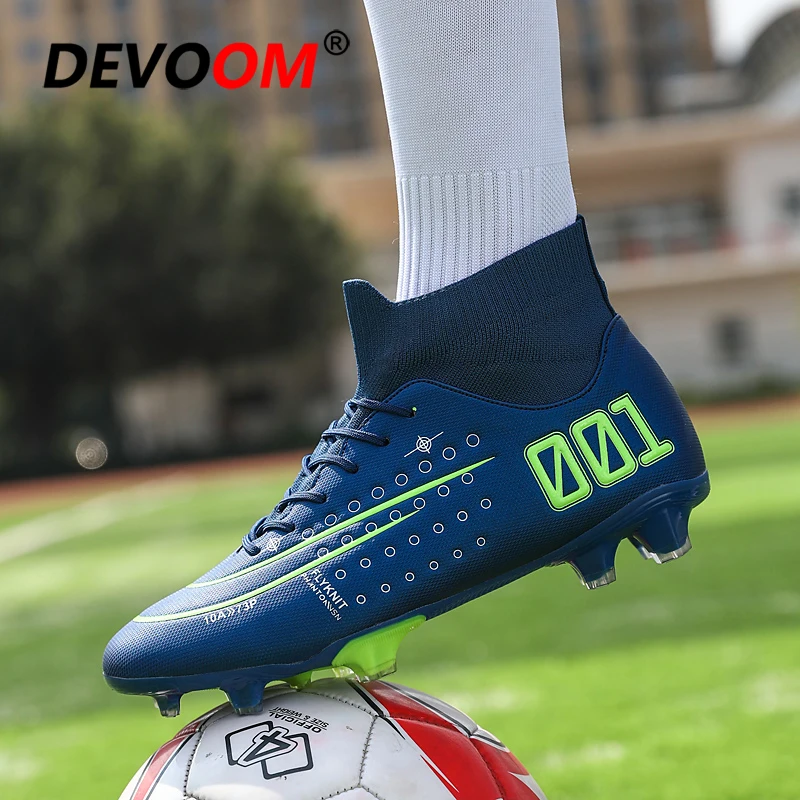 Outdoor High Top Soccer Shoes Men Boys Football Boots Ankle Kids Cleats Training Sport Turf Size 35-45 Botas de futbol | Спорт и