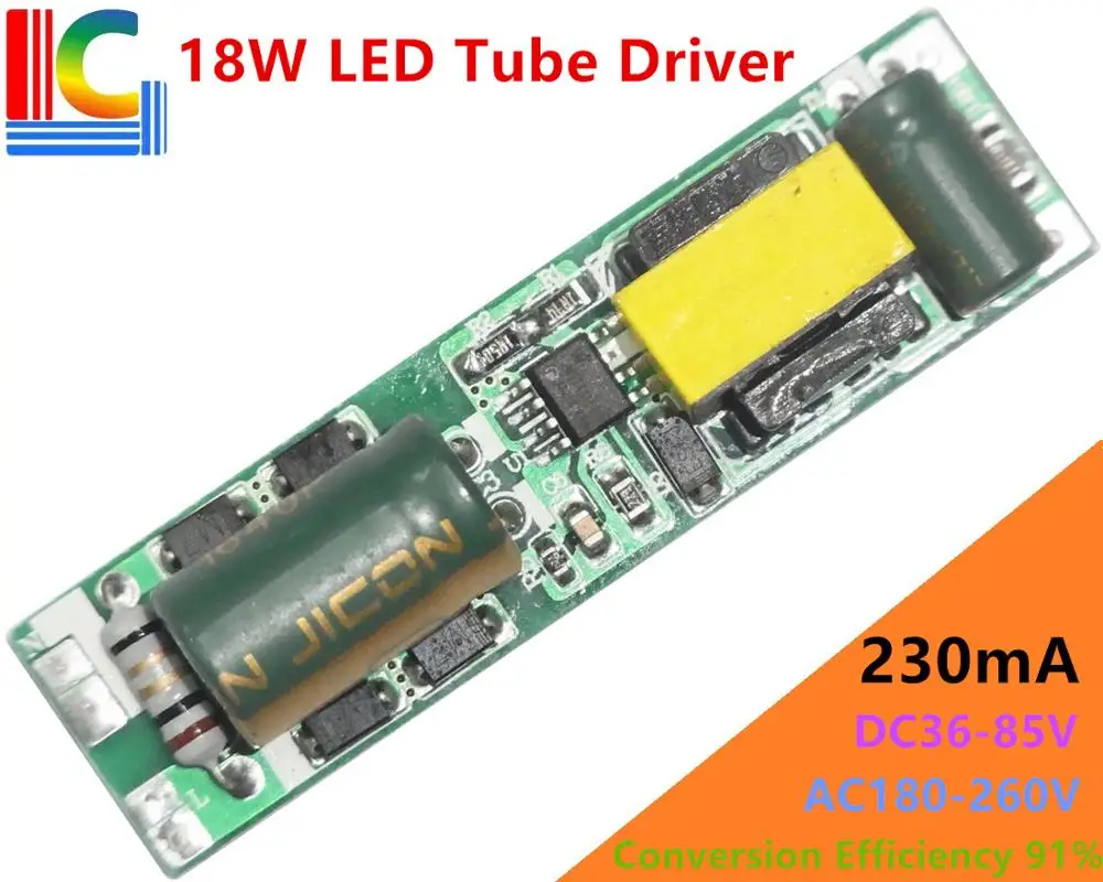 

9W 14W 18W LED Tube Driver 120mA 230mA PF0.95 Power Supply 180V - 260V 0.6M 0.9M 1.2M T5 T8 T10 CE AC to DC Lighting Transformer