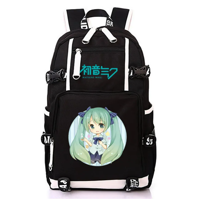 Модная Аниме Хацунэ Мику Vocaloid Студенческая сумка для отдыха и путешествий с usb зарядным портом школьные сумки для подростков мальчиков и девочек