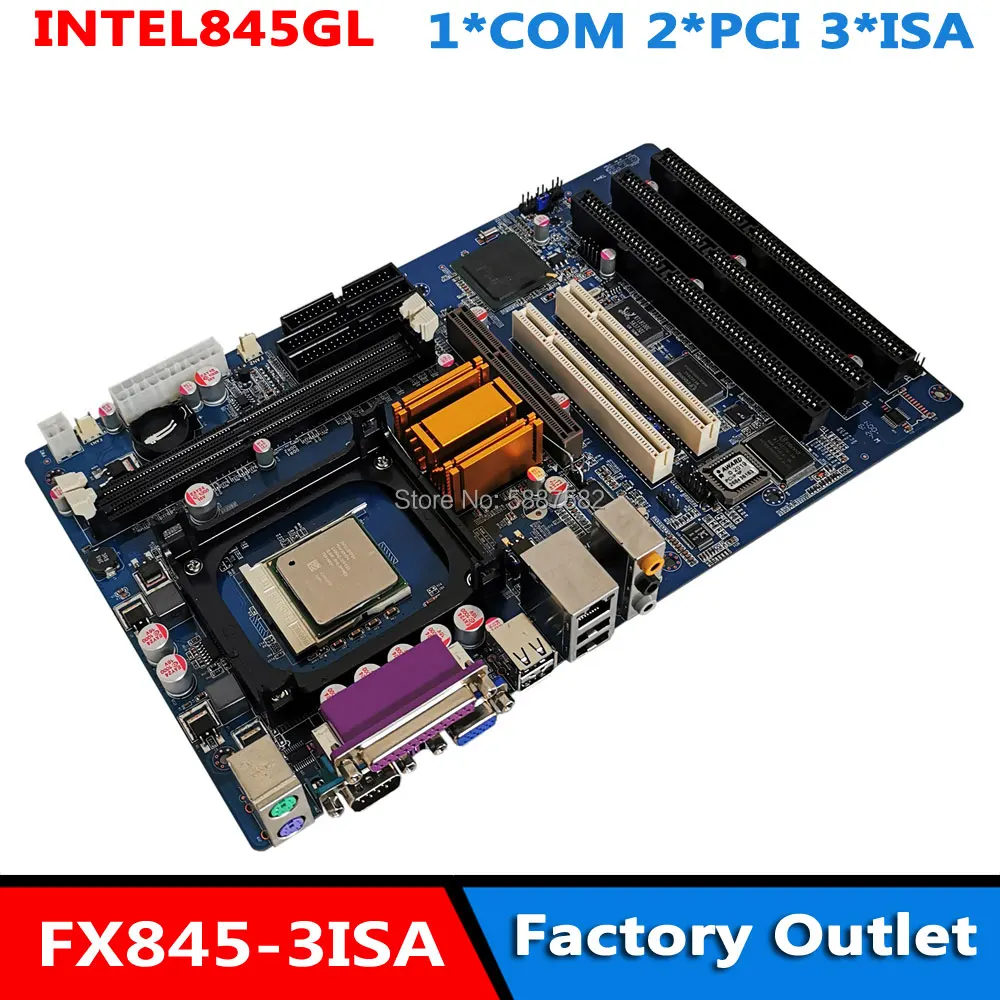 845GL 845 материнская плата 478 ISA 2PCI 1 AGP 4/8X 3 * промышленный налог плата|Промышленные