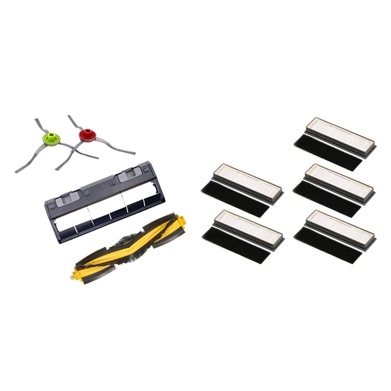

Robot Vacuum Cleaner Side Brushes Main Brush Cover Kit With HEPA Filter