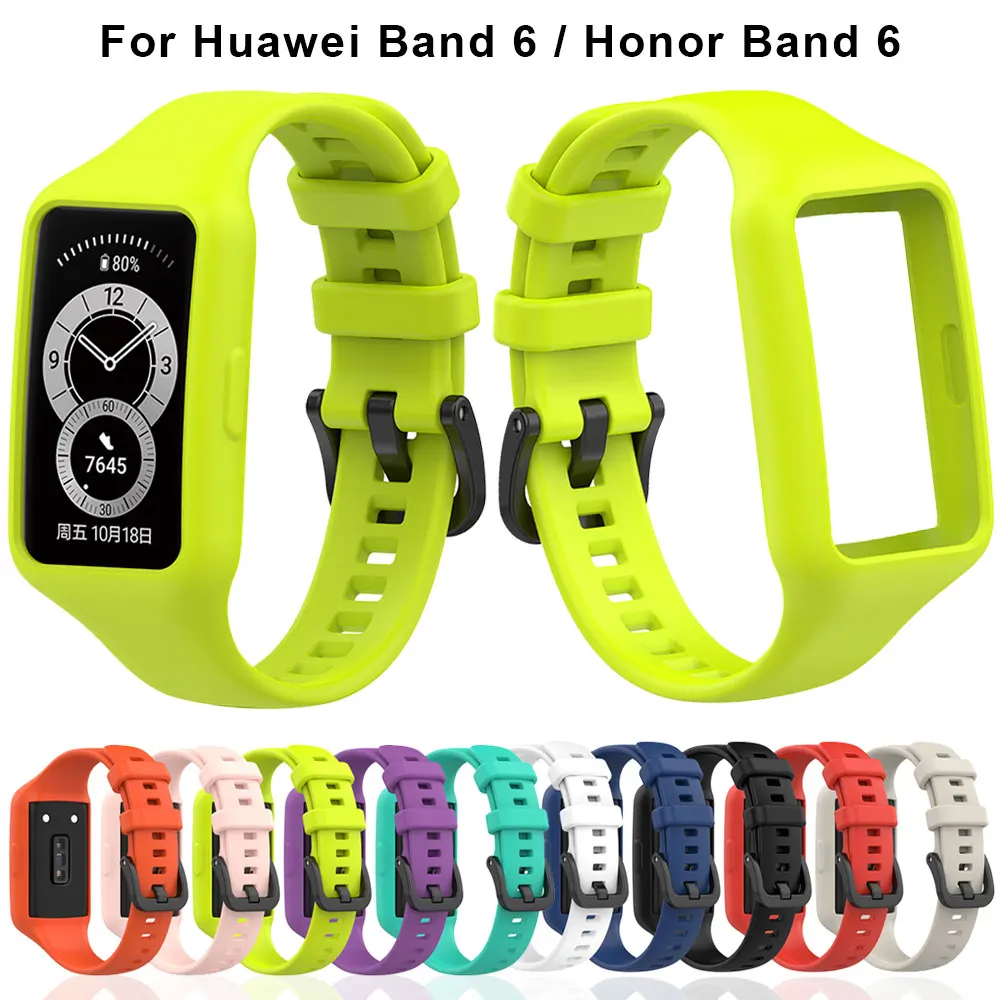 

Ремешок силиконовый для смарт-часов Huawei Band 6, сменный спортивный браслет для Huawei Honor Band 6 Band6