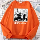 Толстовка мужская с принтом Токио, уличная одежда в стиле Харадзюку, Повседневная Свободная кофта оверсайз, одежда для спорта, осень