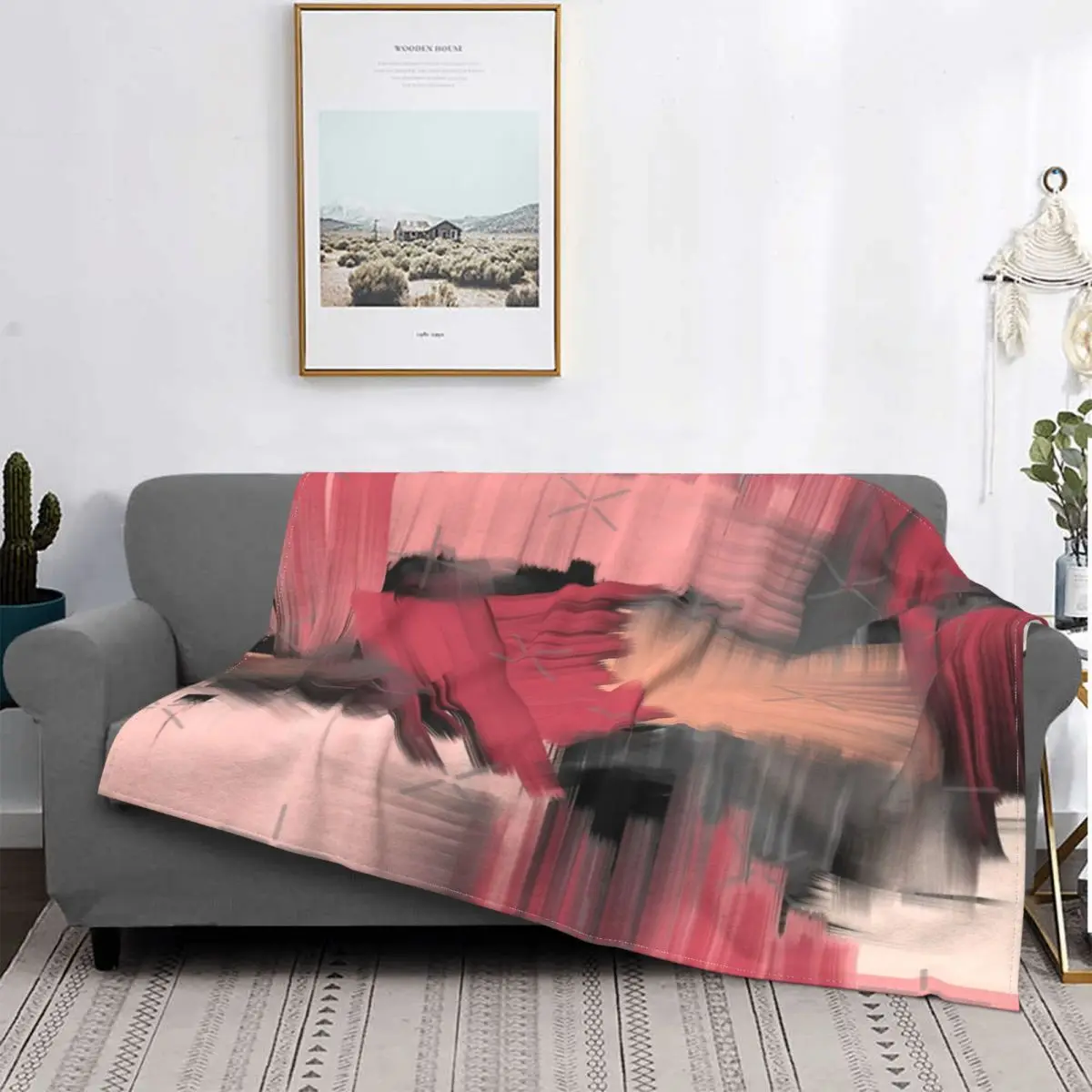 

Manta de pared rosa, colcha a cuadros para cama, sofá, cama, manta de Picnic, colcha de Picnic