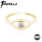 TOPGRILLZ 2021 Новое кольцо из 100% стерлингового серебра 925 пробы золотого цвета винтажные вечерние аксессуары очаровательное женское кольцо для свадьбы и подарка