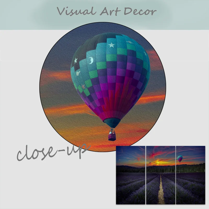 

3 Pieces Canvas Posters and Prints Bedroom Lavander Field Home Decor Poster Beautiful Clouds HD Painting for Room Decoration