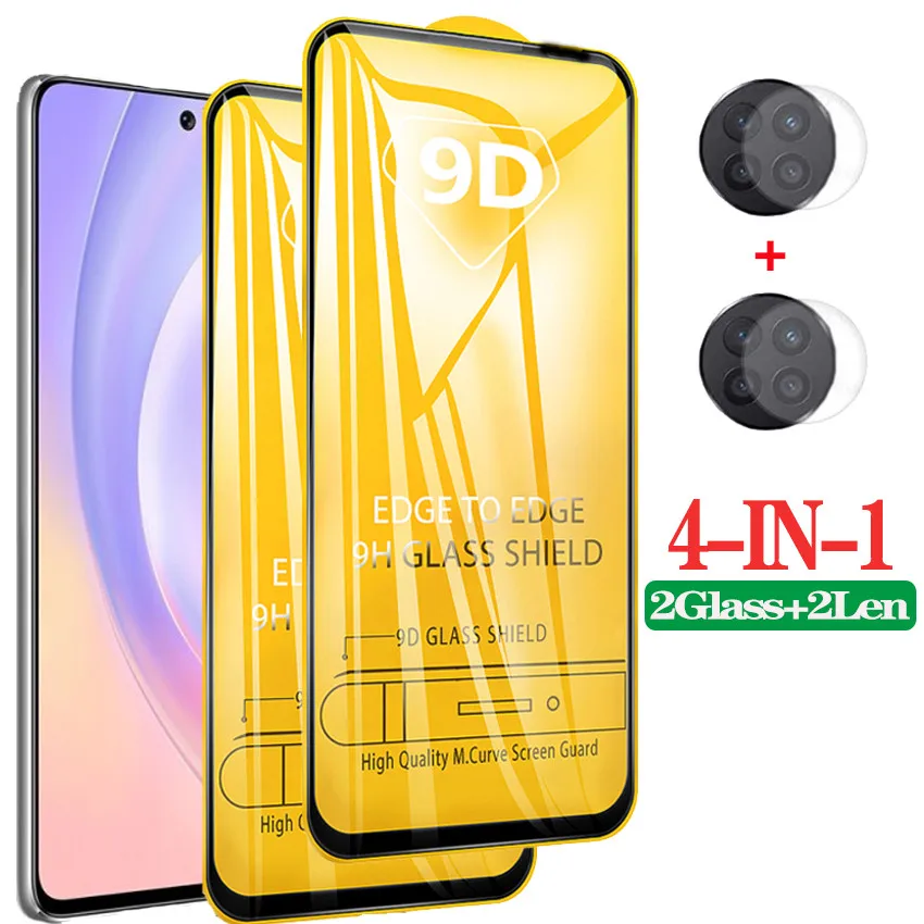 

4-1Lot Glass for Honor 50 Lite Screen Protector Honor 50Lite 50SE Camera Film Honor50 Lite Protective Glass on Honor x8 Glass