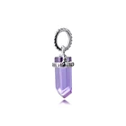 Бусины Подходят для ожерелья браслетов фиолетовый амулет шармы 100% стерлингового серебра 925 пробы-ювелирные изделия Бесплатная доставка