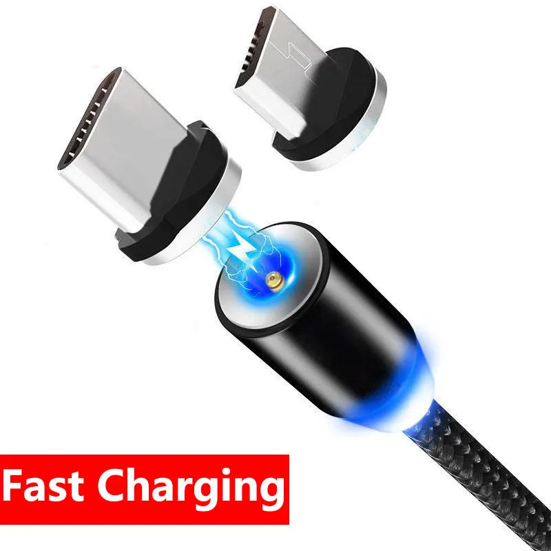 Магнитный кабель Micro Тип USB C Redmi Note 7 pro 1м 2м провод для быстрой зарядки Проводной