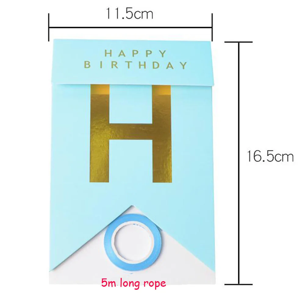 Флаги с днем рождения баннер Baby Shower День украшения фотобудка флаги гирлянды из