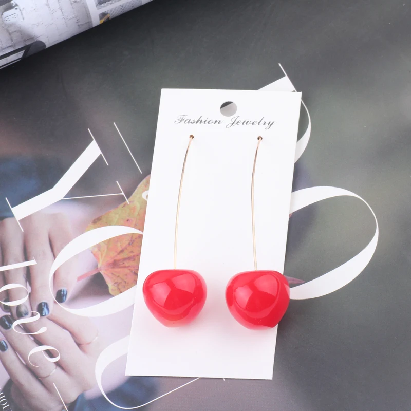 2 шт Diy Ювелирные серьги девушка японское Моделирование Вишневый вкус кулон