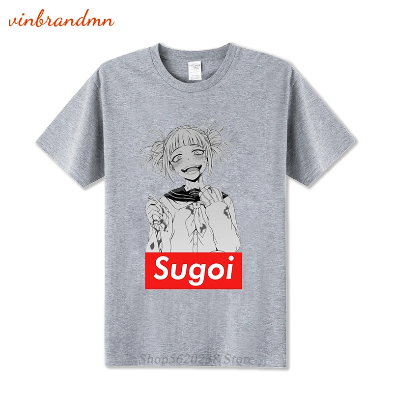 Мужские футболки с принтом Ahegao Waifu Toga Sugoi хлопковые мужские рисунком героев моя