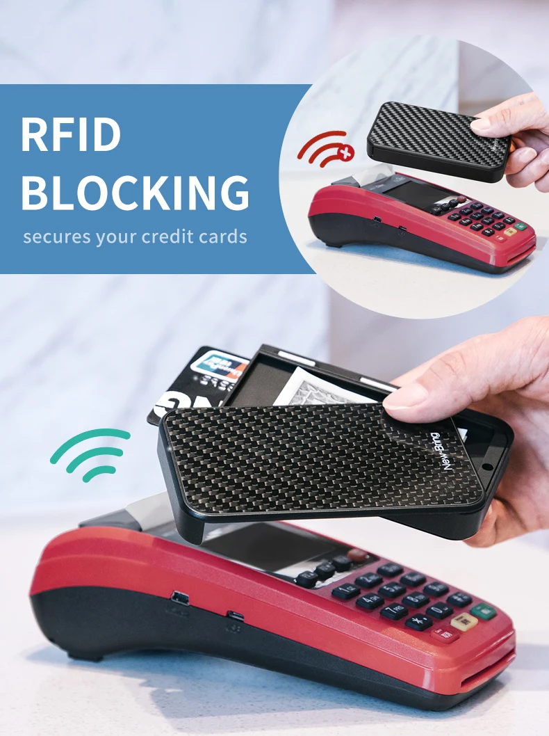 Новый держатель для карт мужской минималистичный кошелек из углеродного волокна