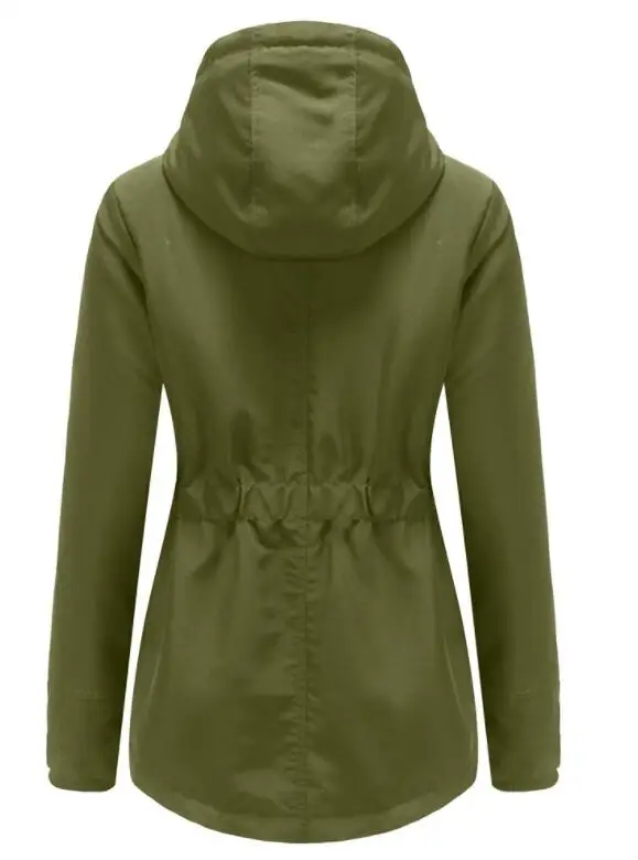 Women Waterproof Thickend Coat Autumn Long Sleeve Cotton Velvet Parkas Hoodies Femmle Parker Coat Asia Size  S-5XL