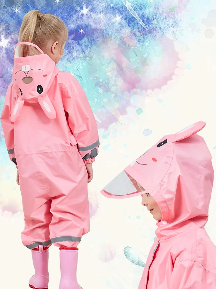 

Children Yellow Raincoat Hiking Long Bike Lightweight Waterproof Poncho Impermeable Jas Hujan Anak Hooded Raincoat Set KK60YY