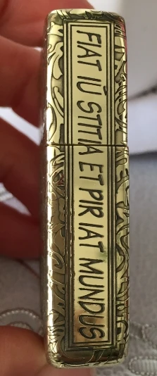 

ZHY Brass 1941B Five Sides Carved Catholic Christian Saint Cross lighter