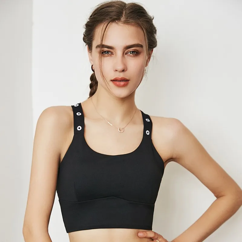 Бюстгальтер для йоги женщин с высокой ударной подкладкой спортивный жилет