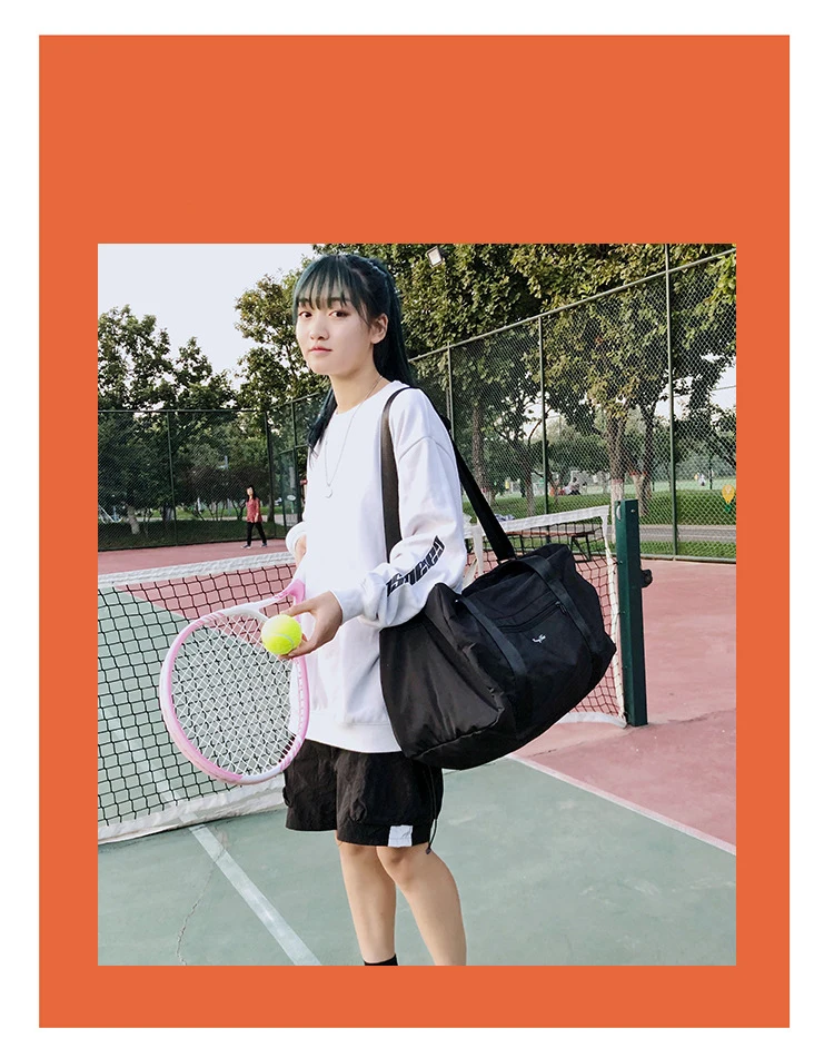 Women Training Handbags Female Short-Distance Duffel Package Large Capacity Folding Storage Fitness Waterproof Bag Waterproof