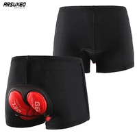 arsuxeo men cycling underpants 3d gel pad shockproof mtb shorts bike underwear mountain bicycle shorts elasticity breathable