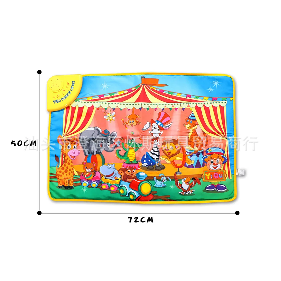 

Circus Animal Finger Touch Piano Carpet Children's Multi-Function Cognitive Music Video Game Carpet