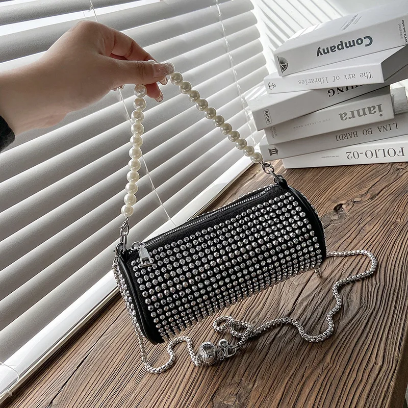 

Постоянно Бостон жемчуг кошелек сумка с Бриллиантовая рука сумка king сумка Стразы подмышек полный мешок Подушка с геометрическим узором (ал...