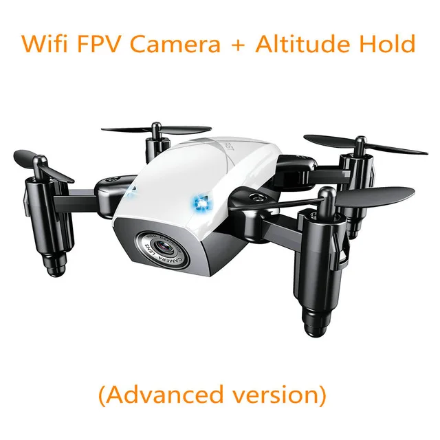 480P white S9 мини Дрон с камерой складной высоты удерживающий вертолет WiFi FPV RC Квадрокоптер Микро Карманный игрушечный Дрон для детей Подарки - Цвет: 480P white
