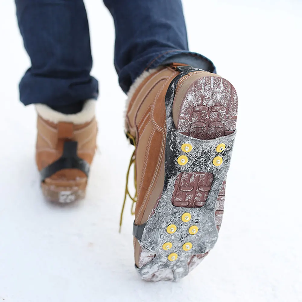

10 Studs Ice Spikes for Shoes Ice Floes Cleats Crampons Outdoor Snow Climbing Antiskid Grips For Shoes Covers Crampons In Winter