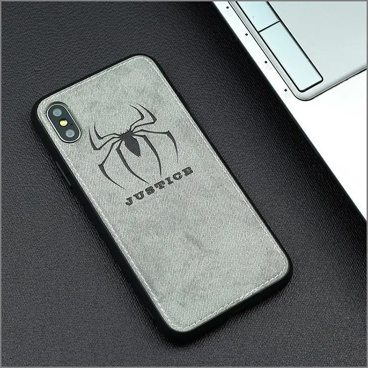 Марвел Мстители ткань чехол для телефона для Iphone 7 8 6 6s Plus X Xs Max Xr паук ткань мягкий чехол DC Вселенная холст силиконовый чехол