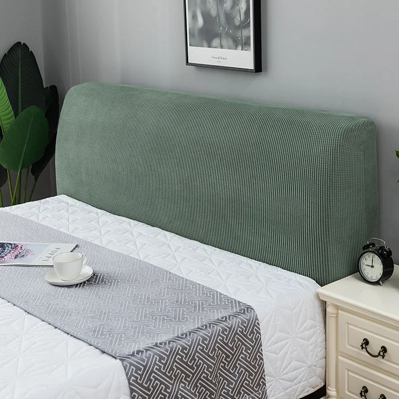 Пылезащитный чехол на спинку кровати эластичный из полар-флиса