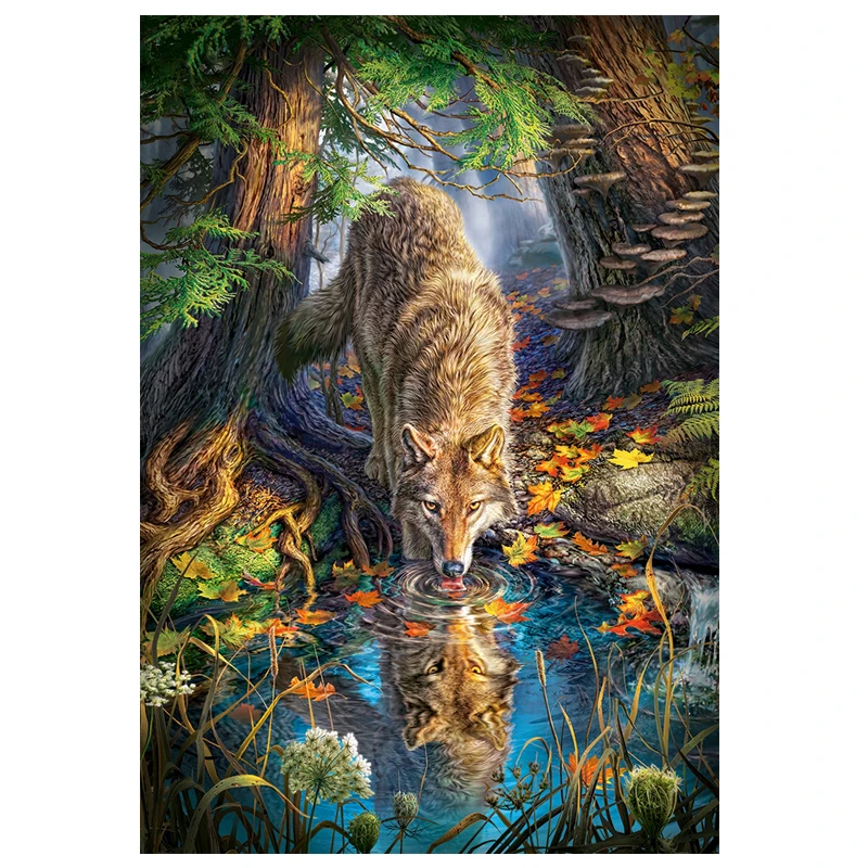 

full Square/round Drill 5D DIY Diamond embroidery"wolf in the wild"Diamond Painting Cross Stitch Rhinestone Mosaic Decor home