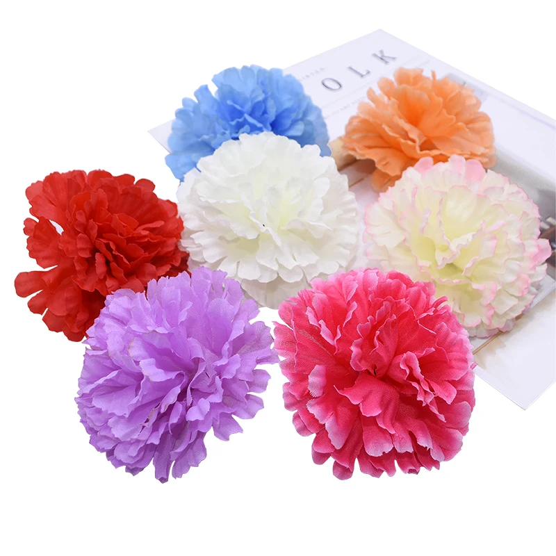 Помпон гвоздики искусственный шелковая Цветочная головка 20 шт. искусственные