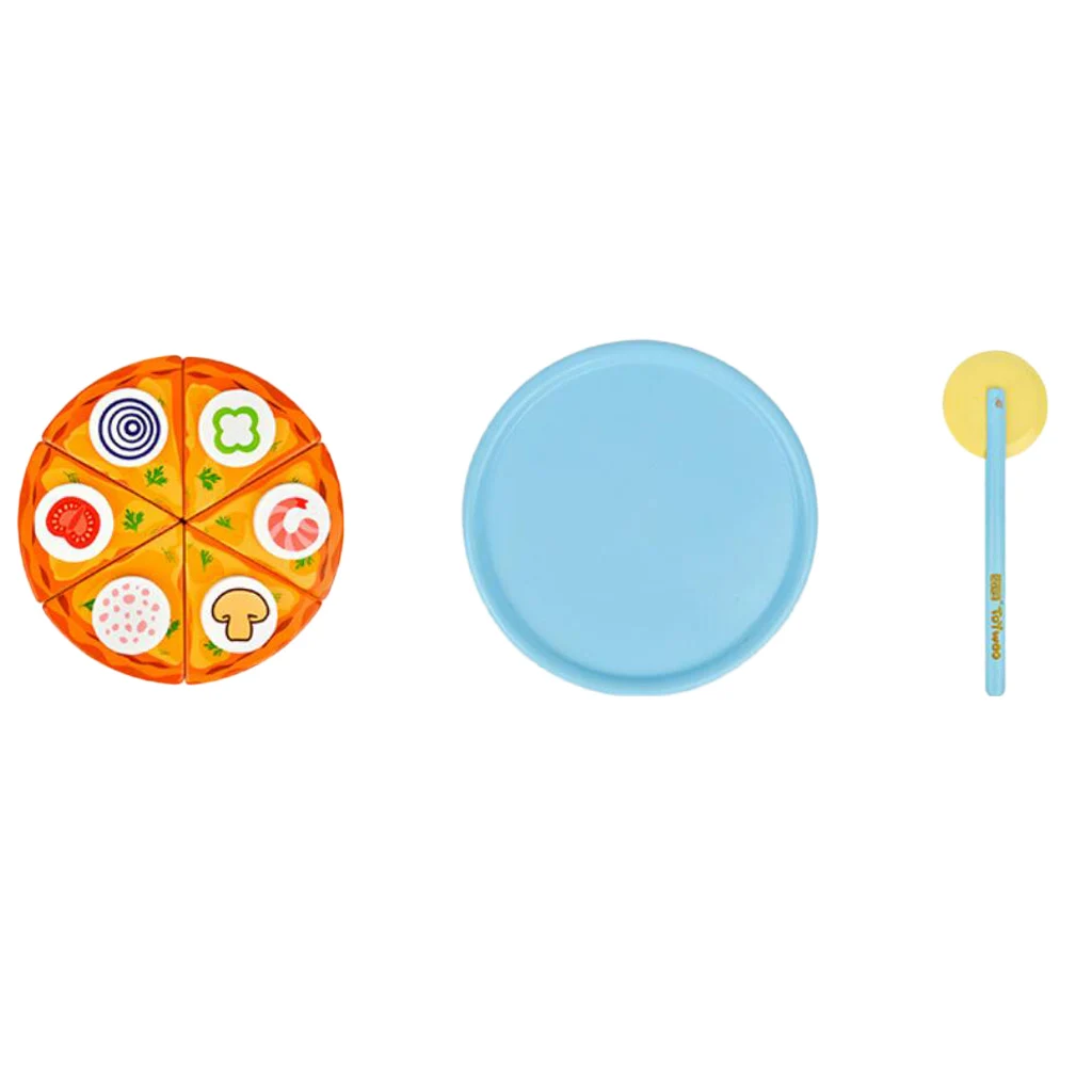

Homemade Wooden Pizza Play Kitchen Food Set and Accessories, Afternoon Tea Pretend Playset, Realistic Model Decoration