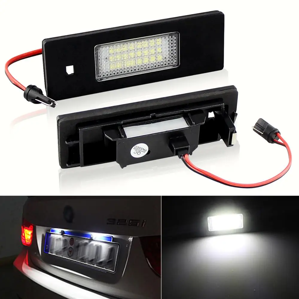 2 шт. светодиодный Автомобильные светодиодные лампы для номерного знака E81 E87 E87N F20