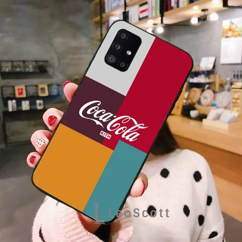 

famous luxury brand coca coke Phone Cases For Samsung A50 A51 A71 A31 A21S S8 S9 S10 S20 S21 Plus Fe Ultra 4G 5G